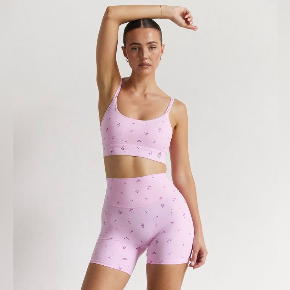 Astoria LUXE BLOSSOM Sports Bra and Short Set-Cherry 🍒